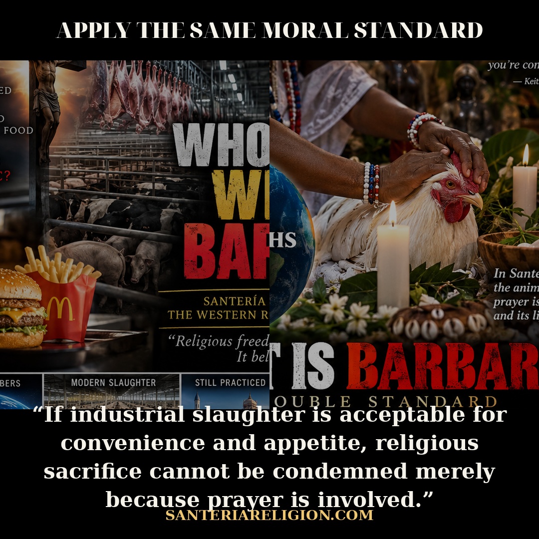 Quote graphic calling for the same moral and constitutional standard to be applied to all religions.