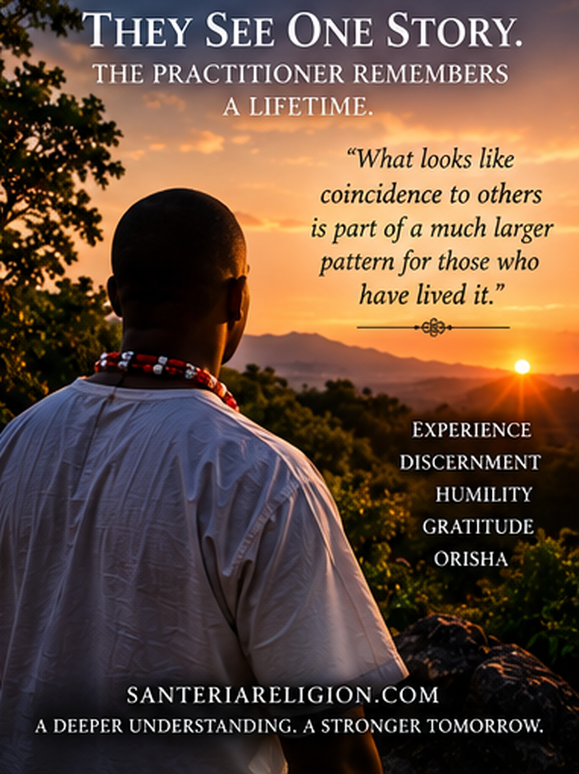 Closing banner reading They See One Story. The Practitioner Remembers a Lifetime.